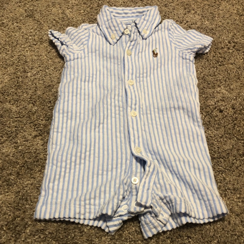 6 piece Ralph Lauren 3 month boy romper lot